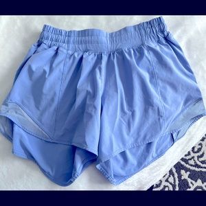 Light Blue Lululemon Hotty Hot Short 4 Inch, Size 4